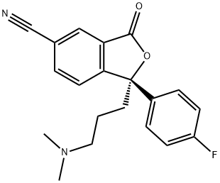 5-Isobenzofurancarbonitrile, 1-[3-(dimethylamino)propyl]-1-(4-fluorophenyl)-1,3-dihydro-3-oxo-, (1S)- Struktur