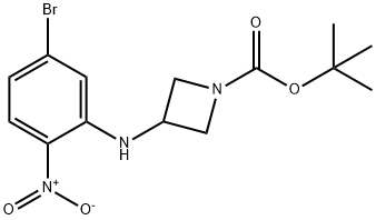 tert-butyl 3-((5-bromo-2-nitrophenyl)amino)azetidine-1-carboxylate Struktur