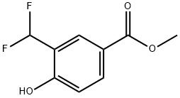 Benzoic acid, 3-(difluoromethyl)-4-hydroxy-, methyl ester Struktur