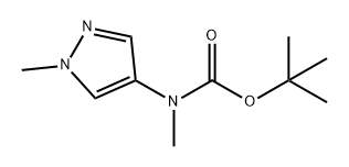 Carbamic acid, N-methyl-N-(1-methyl-1H-pyrazol-4-yl)-, 1,1-dimethylethyl ester Struktur