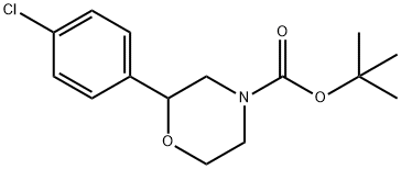 tert-butyl 2-(4-chlorophenyl)morpholine-4-carboxylate Struktur