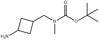 Carbamic acid, N-[(3-aminocyclobutyl)methyl]-N-methyl-, 1,1-dimethylethyl ester Struktur