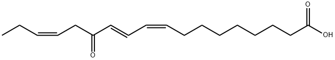 9,11,15-Octadecatrienoic acid, 13-oxo-, (9Z,11E,15Z)- Struktur