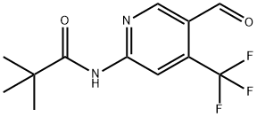 Propanamide, N-[5-formyl-4-(trifluoromethyl)-2-pyridinyl]-2,2-dimethyl- Struktur