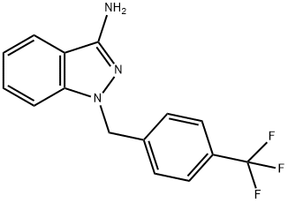 1H-Indazol-3-amine, 1-[[4-(trifluoromethyl)phenyl]methyl]- Struktur