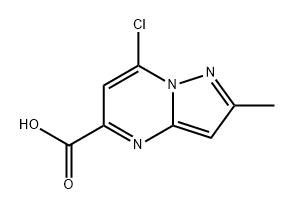 Pyrazolo[1,5-a]pyrimidine-5-carboxylic acid, 7-chloro-2-methyl- Struktur