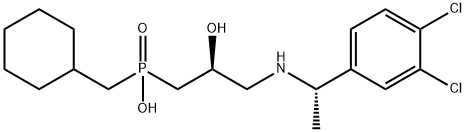 Phosphinic acid, P-(cyclohexylmethyl)-P-[(2S)-3-[[(1S)-1-(3,4-dichlorophenyl)ethyl]amino]-2-hydroxypropyl]- Struktur