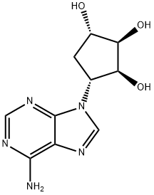 1,2,3-Cyclopentanetriol, 4-(6-amino-9H-purin-9-yl)-, (1S,2R,3S,4R)- Struktur