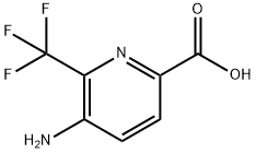 2-Pyridinecarboxylic acid, 5-amino-6-(trifluoromethyl)- Struktur