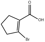 1-Cyclopentene-1-carboxylic acid, 2-bromo- Struktur