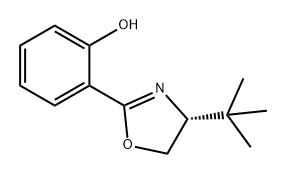 Phenol, 2-[4-(1,1-dimethylethyl)-4,5-dihydro-2-oxazolyl]-, (R)- (9CI) Struktur