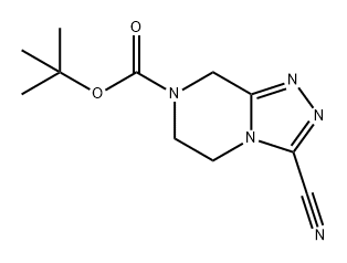 1,2,4-Triazolo[4,3-a]pyrazine-7(8H)-carboxylic acid, 3-cyano-5,6-dihydro-, 1,1-dimethylethyl ester Struktur