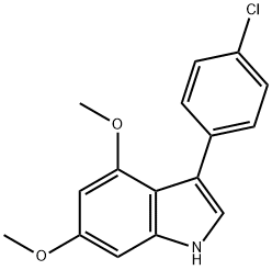 1H-Indole, 3-(4-chlorophenyl)-4,6-dimethoxy- Struktur