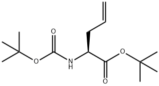 4-Pentenoic acid, 2-[[(1,1-dimethylethoxy)carbonyl]amino]-, 1,1-dimethylethyl ester, (2S)- Struktur