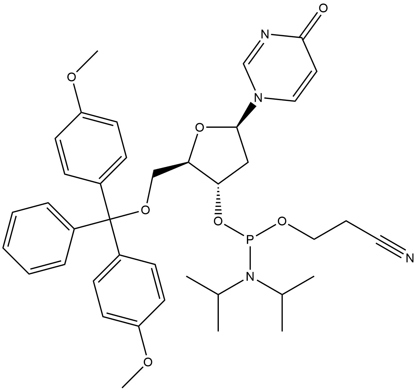 DMTr-dH2U-amidite Struktur