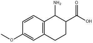 1-amino-6-methoxy-1,2,3,4-tetrahydronaphthalene-2-carboxylic acid Struktur