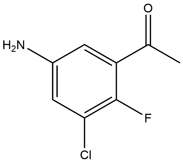 1-(5-Amino-3-chloro-2-fluoro-phenyl)-ethanone Struktur