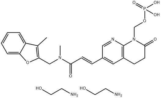 Afabicin diolamine Struktur