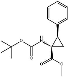 Cyclopropanecarboxylic acid, 1-[[(1,1-dimethylethoxy)carbonyl]amino]-2-phenyl-, methyl ester, (1S,2R)-