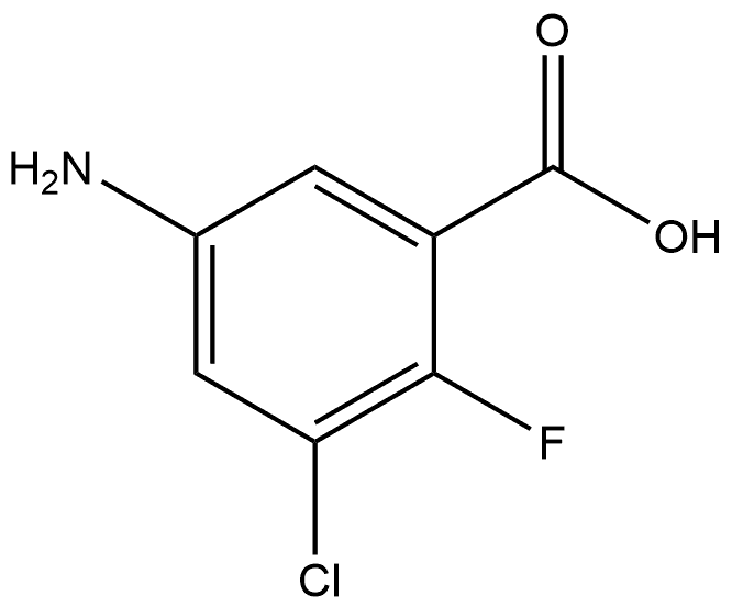 5-amino-3-chloro-2-fluorobenzoic acid Struktur