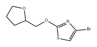 Thiazole, 4-bromo-2-[(tetrahydro-2-furanyl)methoxy]- Struktur