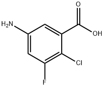 Benzoic acid, 5-amino-2-chloro-3-fluoro- Struktur