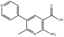 [3,4'-Bipyridine]-5-carboxylic acid, 6-amino-2-methyl- Struktur