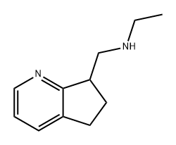 5H-Cyclopenta[b]pyridine-7-methanamine, N-ethyl-6,7-dihydro- Struktur