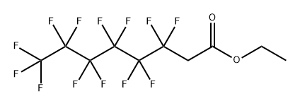 Octanoic acid, 3,3,4,4,5,5,6,6,7,7,8,8,8-tridecafluoro-, ethyl ester Struktur