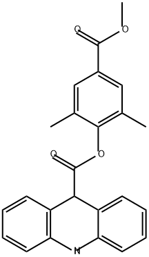 9-Acridinecarboxylic acid, 9,10-dihydro-, 4-(methoxycarbonyl)-2,6-dimethylphenyl ester Struktur