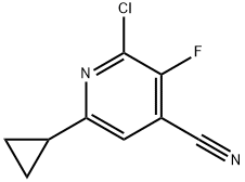 2-Chloro-6-cyclopropyl-3-fluoro-4-pyridinecarbonitrile Struktur