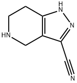 1H-Pyrazolo[4,3-c]pyridine-3-carbonitrile, 4,5,6,7-tetrahydro- Struktur