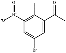 Ethanone, 1-(5-bromo-2-methyl-3-nitrophenyl)- Struktur