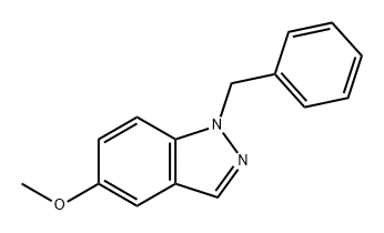 1H-Indazole, 5-methoxy-1-(phenylmethyl)- Struktur