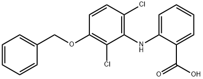 2-[[2,6-Dichloro-3-(phenylmethoxy)phenyl]amino]benzoic acid Struktur