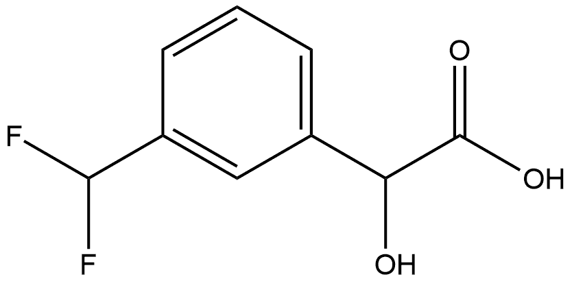 3-(Difluoromethyl)-α-hydroxybenzeneacetic acid Struktur