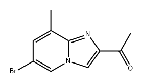 1-{6-bromo-8-methylimidazo[1,2-a]pyridin-2-yl}ethan-1-one Struktur