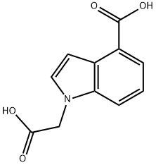 1-(carboxymethyl)-1H-indole-4-carboxylic acid Struktur