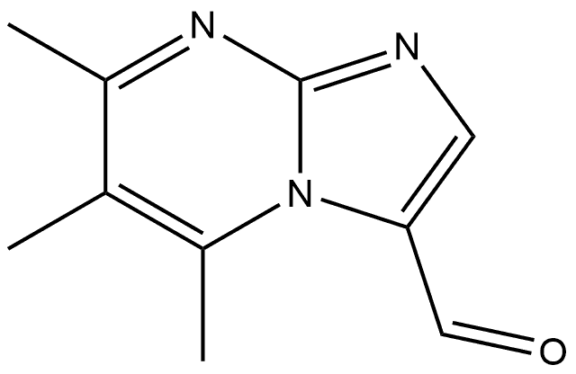 5,6,7-trimethylimidazo[1,2-a]pyrimidine-3-carbaldehyde Struktur