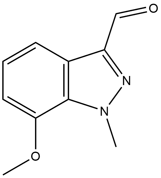 7-methoxy-1-methyl-indazole-3-carbaldehyde Struktur