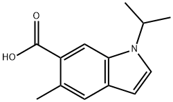 1H-Indole-6-carboxylic acid, 5-methyl-1-(1-methylethyl)- Struktur