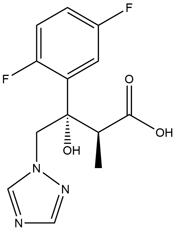 1H-1,2,4-Triazole-1-butanoic acid, β-(2,5-difluorophenyl)-β-hydroxy-α-methyl-, (αS,βS)- Struktur