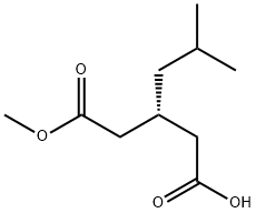 Pentanedioic acid, 3-(2-methylpropyl)-, 1-methyl ester, (3R)- Struktur