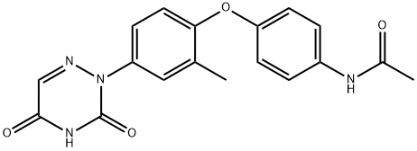 Acetamide, N-[4-[4-(4,5-dihydro-3,5-dioxo-1,2,4-triazin-2(3H)-yl)-2-methylphenoxy]phenyl]- Struktur