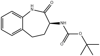 (S)-(2-Oxo-2,3,4,5-tetrahydro-1H-benzo[b]azepin-3-yl)-carbamic acid tert-butyl ester Struktur