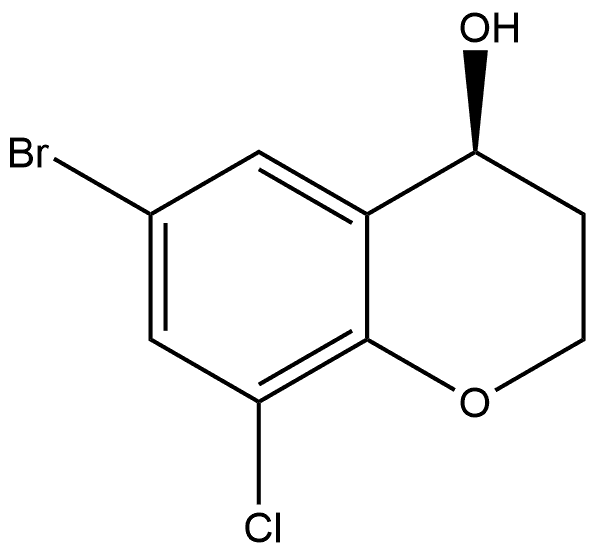 (4S)-6-bromo-8-chloro-chroman-4-ol Struktur