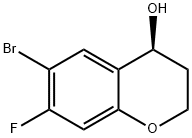 2H-1-Benzopyran-4-ol, 6-bromo-7-fluoro-3,4-dihydro-, (4S)- Struktur