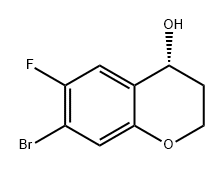 2H-1-Benzopyran-4-ol, 7-bromo-6-fluoro-3,4-dihydro-, (4R)- Struktur