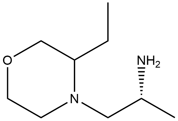 4-Morpholineethanamine, 3-ethyl-α-methyl-,(αR)- Struktur