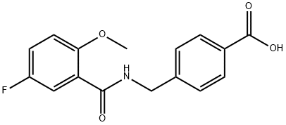 Benzoic acid, 4-[[(5-fluoro-2-methoxybenzoyl)amino]methyl]- Struktur